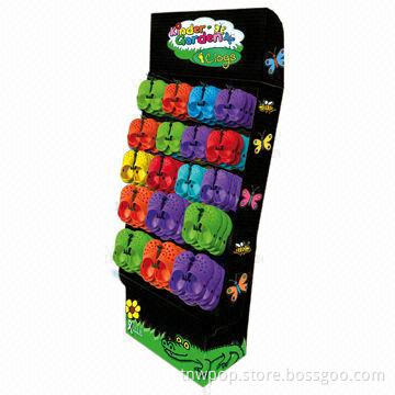 Cardboard Display Stand for Kid's Shoes, Eco-friendly Material/Printing/Strong/Stable/Can Hang 18kg